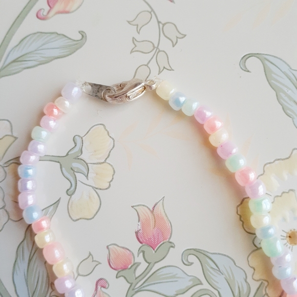 Handmade Beaded Choker Necklace Amethyst Flourite - Picture 4 of 8